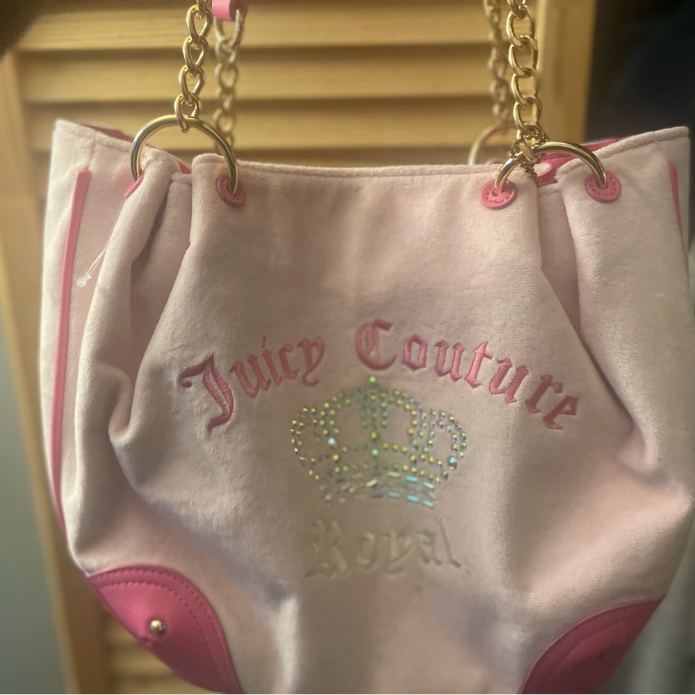 Juicy Couture Light Pink Tote with Gold Accents